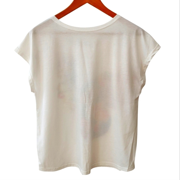 NWOT Colorful Butterfly Print Women's Top Size L - Picture 4 of 7